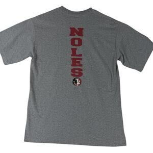 Starter Team Tee Mens Medium‎ Gray Florida State Seminoles Spell Out Logo
